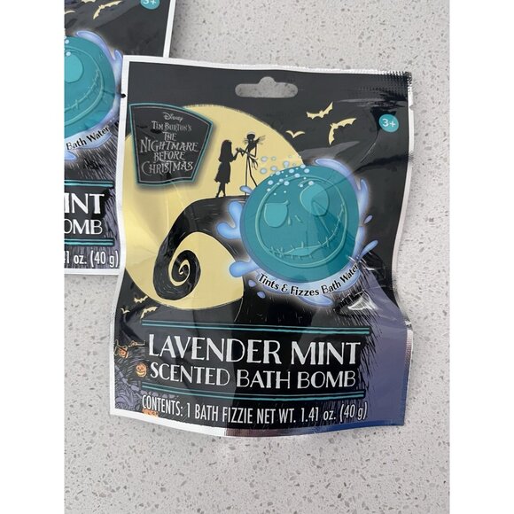 Set of 2 Disney The Nightmare Before Christmas Lavender Mint Scented Bath Bomb - Picture 2 of 4